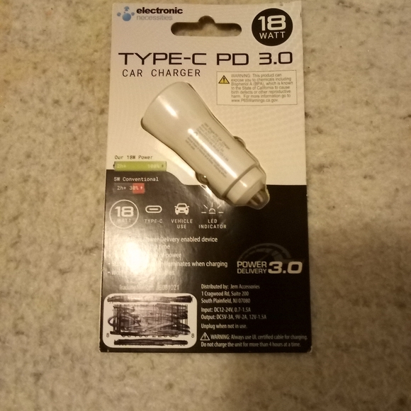Electric Necessities 10 Watt Type-C PD 3.0 Car Charger Never opened - Picture 2 of 15
